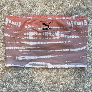 Puma crop strapless top